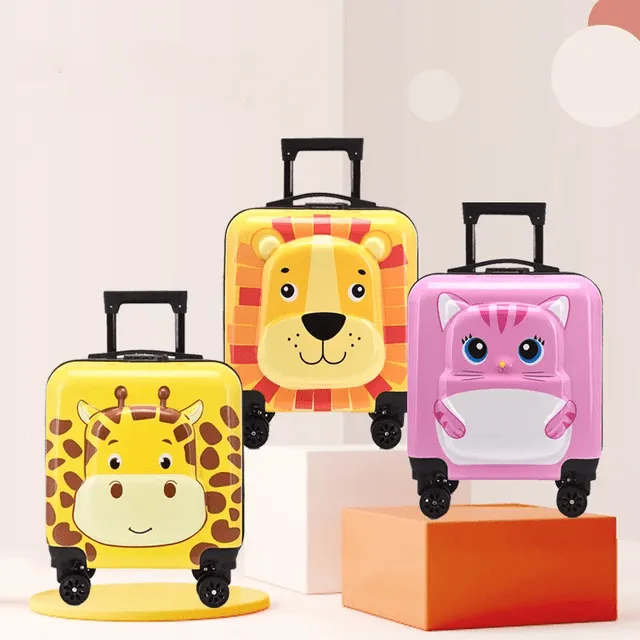 3D Luxury Trolley Suitcase for Kids – High-Quality Rolling Luggage for Young Travelers