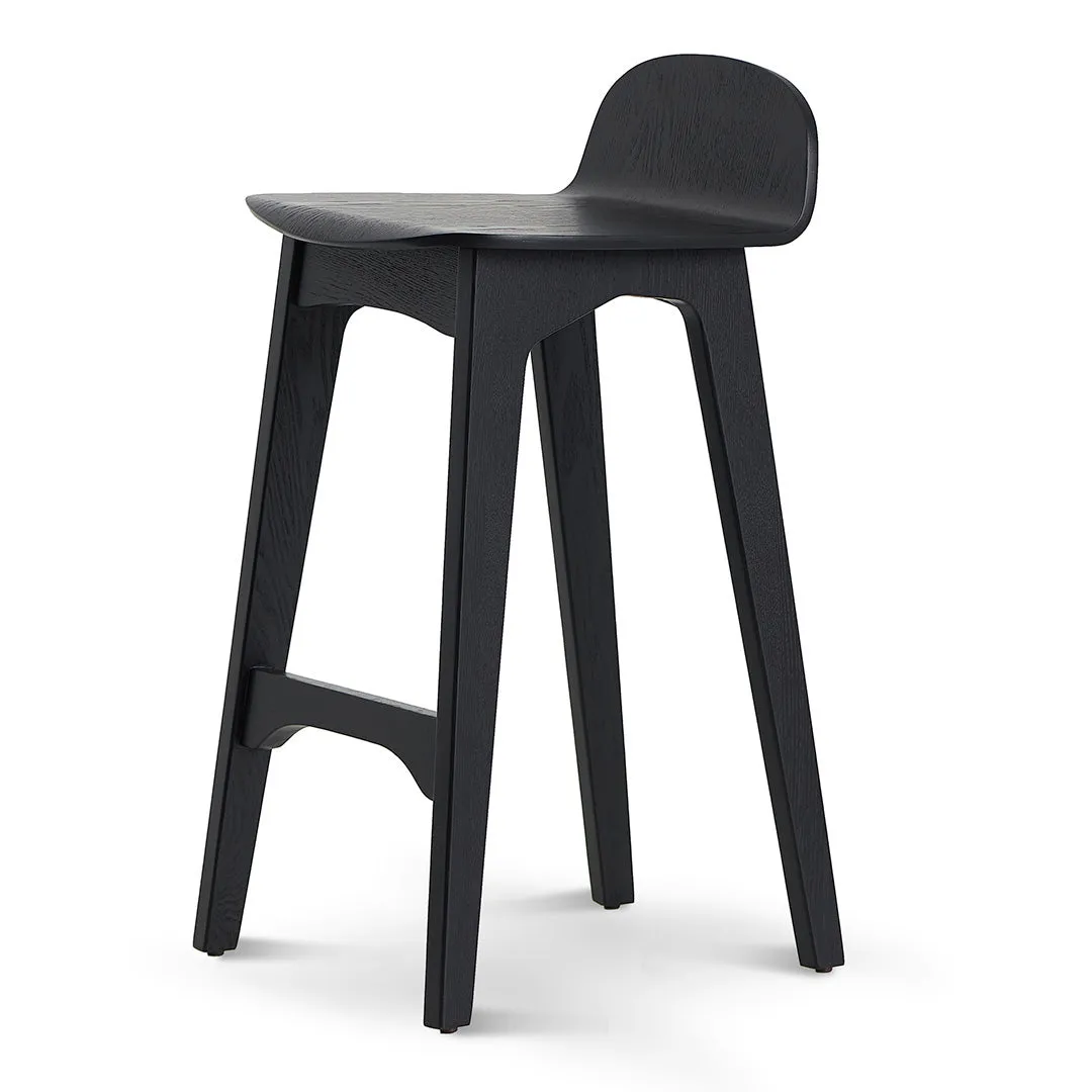 65cm Bar Stool - Full Black