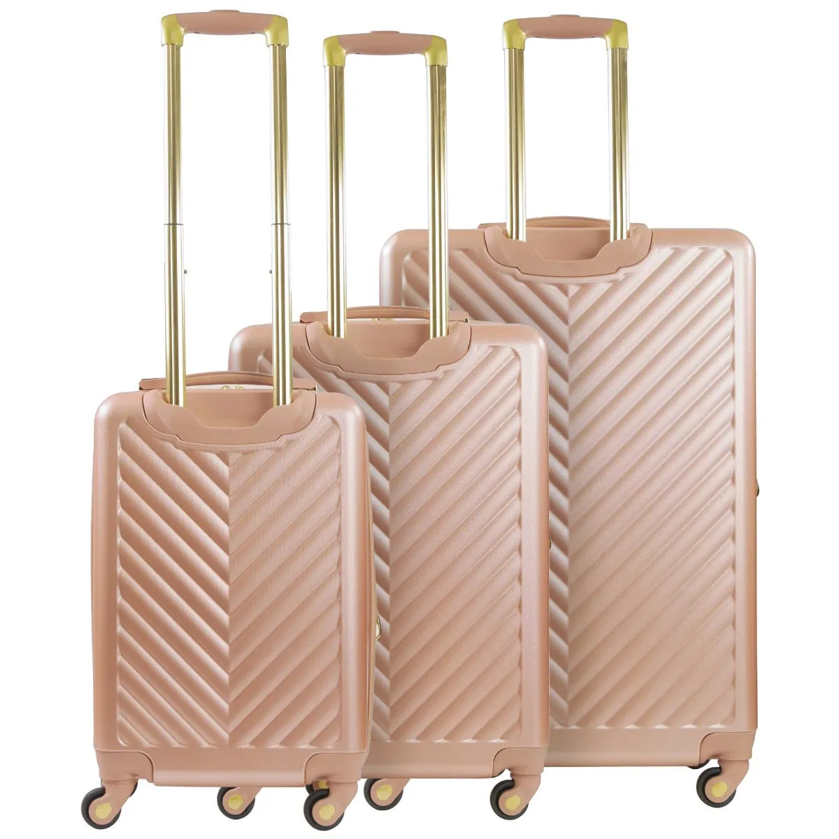 Addie Hardside Spinner 3-Piece Luggage Set - Rose Gold