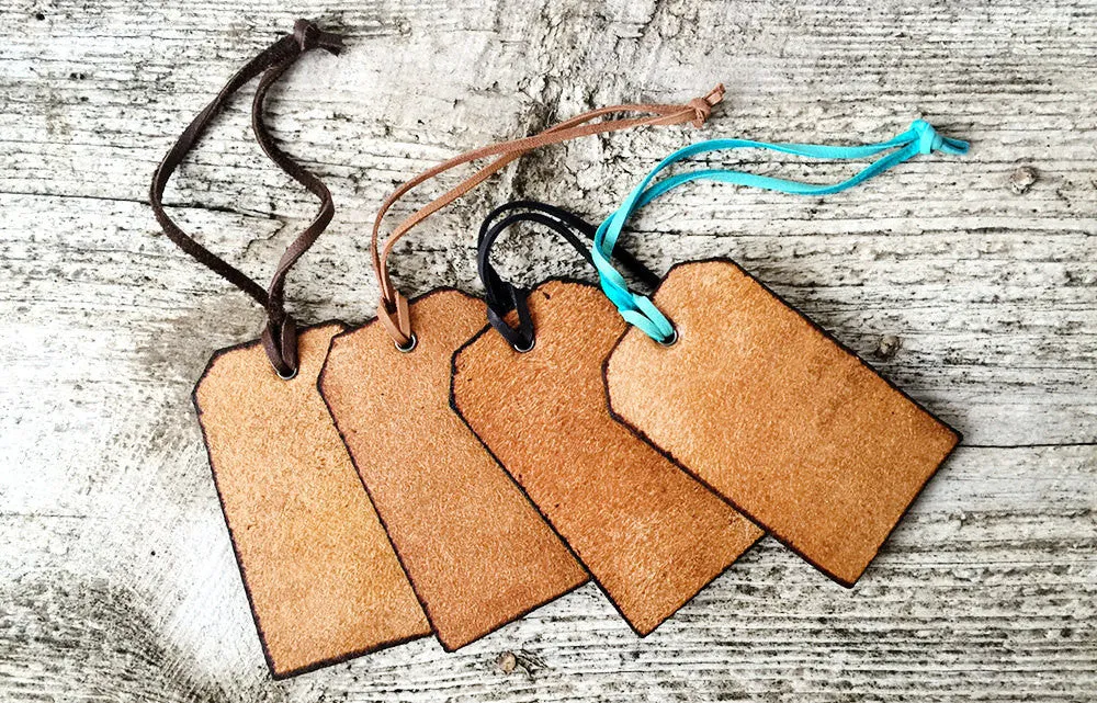 And So The Adventure Begins Leather Luggage Tag