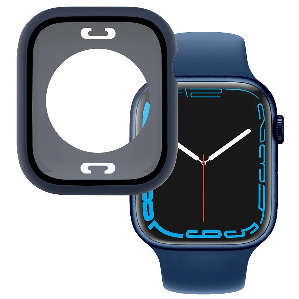 Apple Watch (41mm) elegant cover with built-in tempered glass - Dark Blue