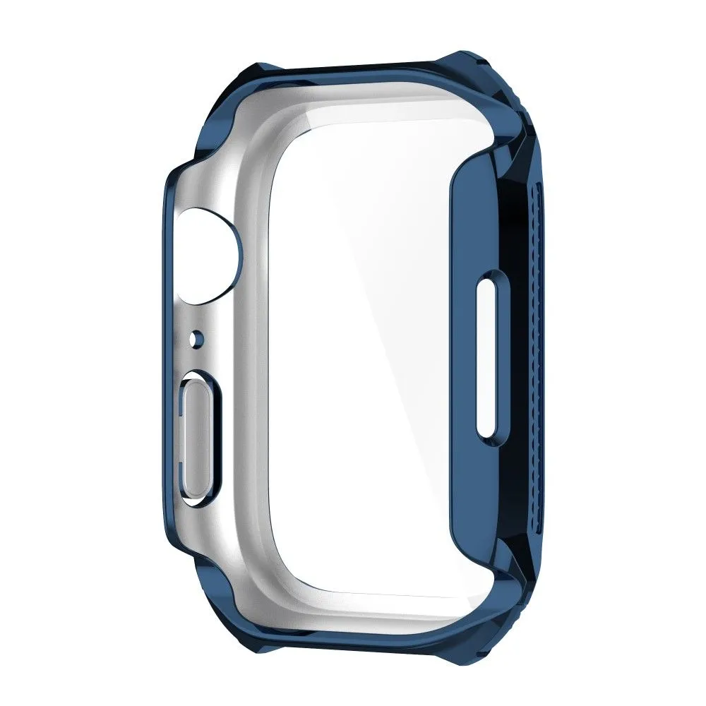 Apple Watch (45mm) rhinestone adorned cover with tempered glass screen protector - Midnight Blue