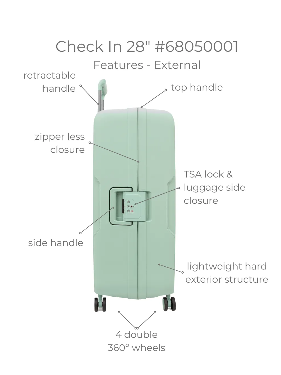 Atlas Check-in Hardside Luggage (28")