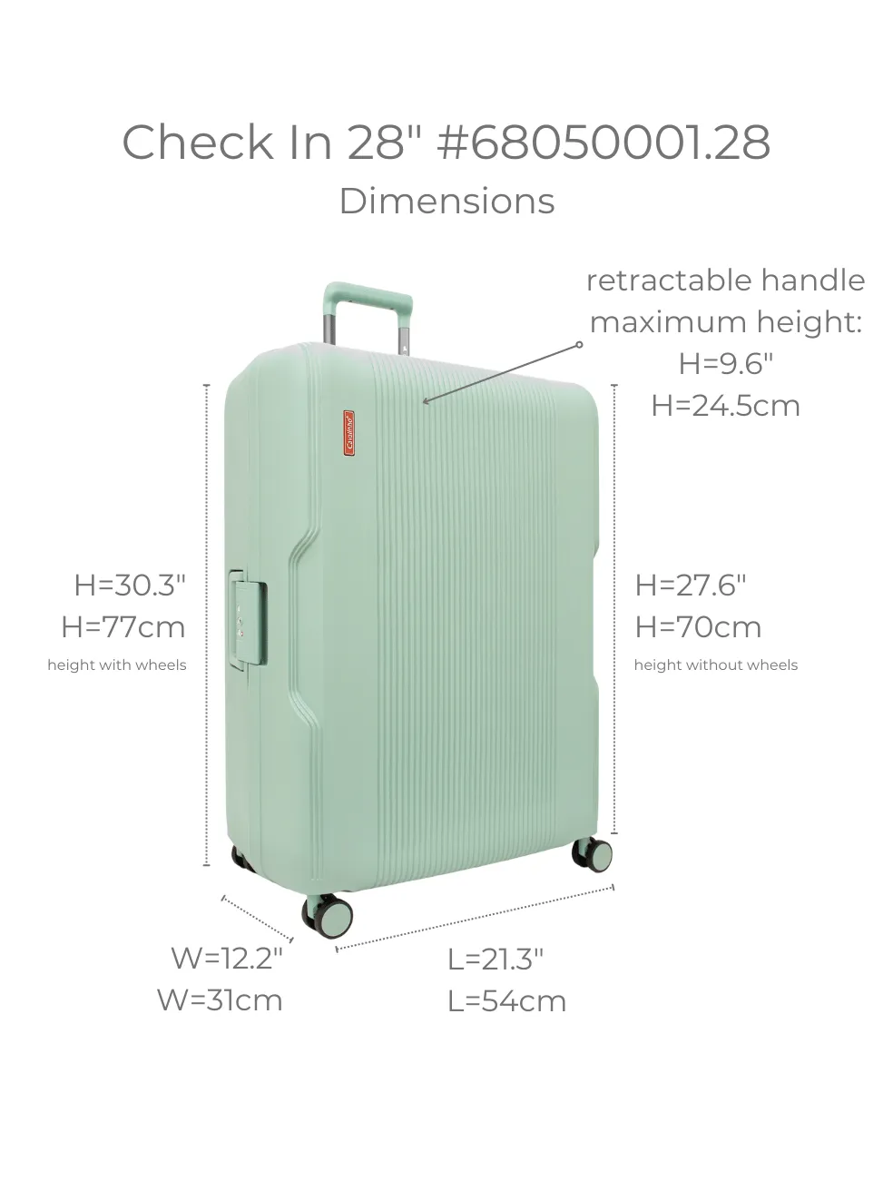 Atlas Check-in Hardside Luggage (28")