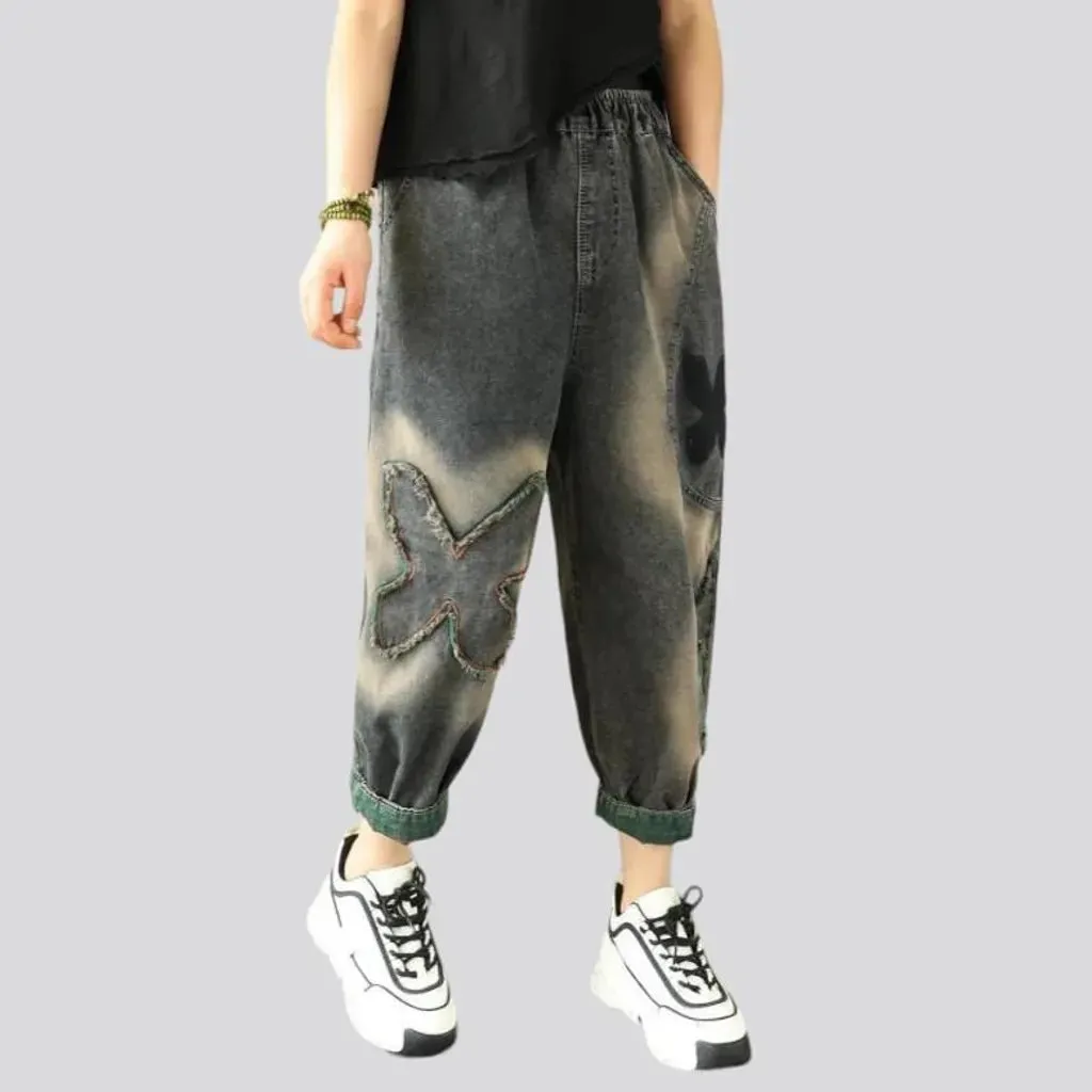 Baggy vintage jean pants for ladies