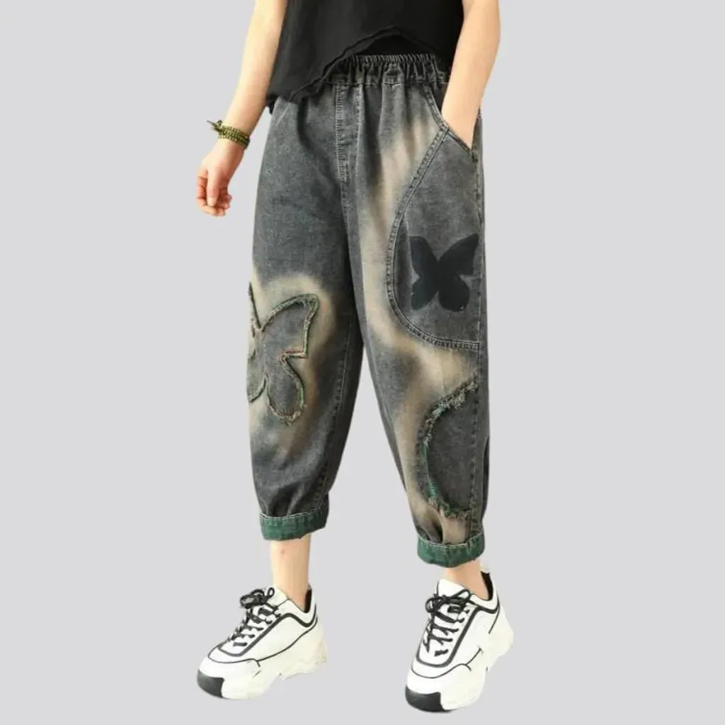 Baggy vintage jean pants for ladies