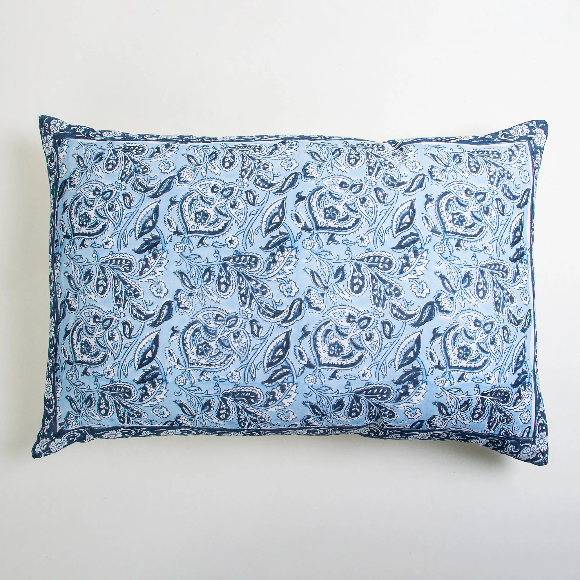 Beautiful Flower Handmade Cotton Jaipur Block Print Pillowcase