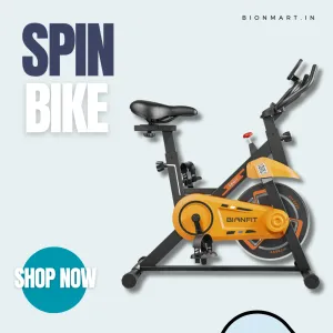 BIONFIT Cardio X Spin Exercise Home Gym Cycle, 6 Kg Metal Flywheel, Weight Support 100kg Spinner Exercise Bike