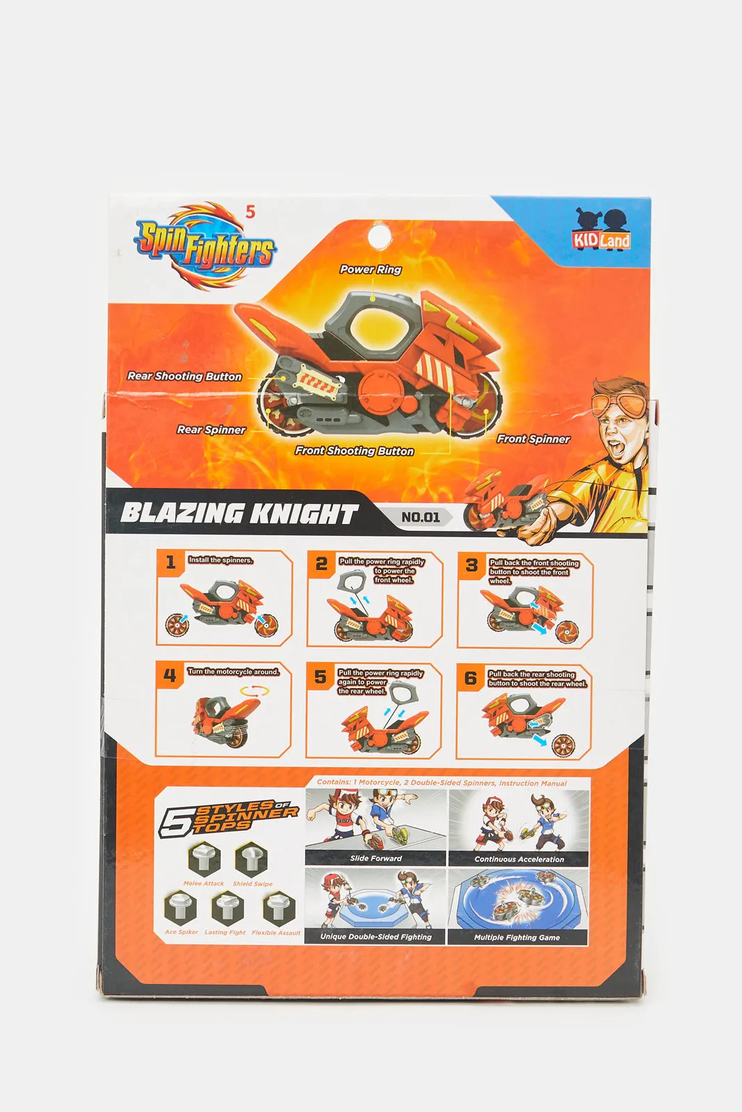 Boys Spin Fighters Blazing Knight - Single Pack