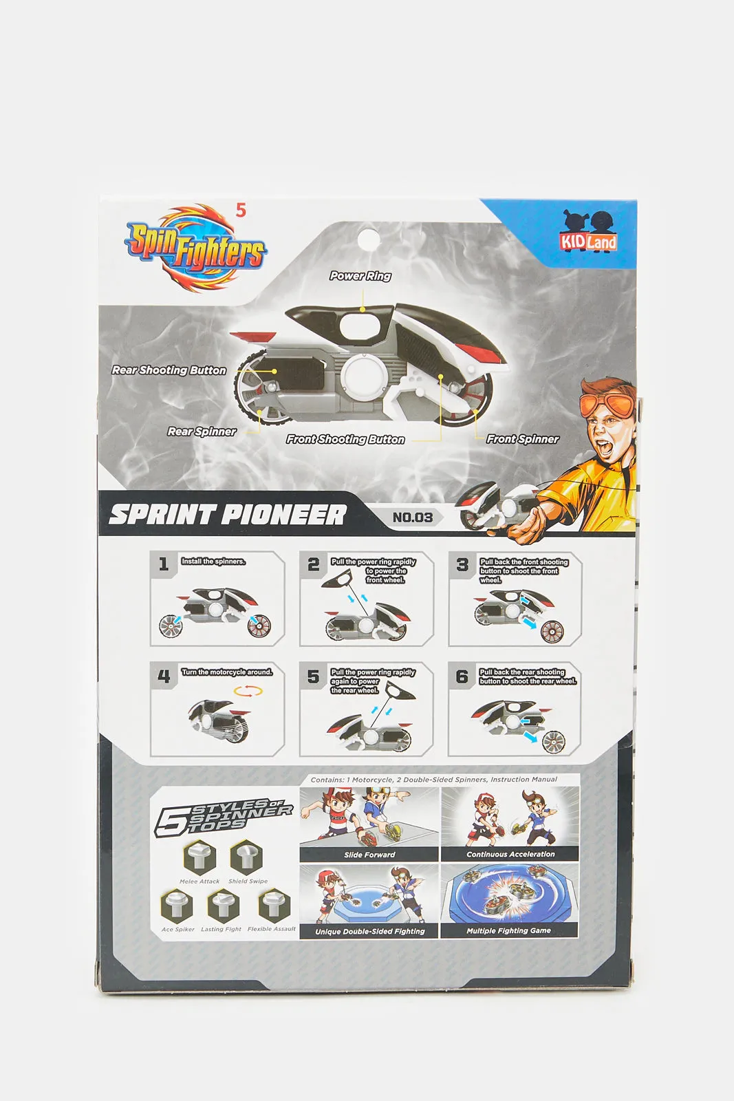 Boys Spin Fighters Sprint Pioneer - Single Pack