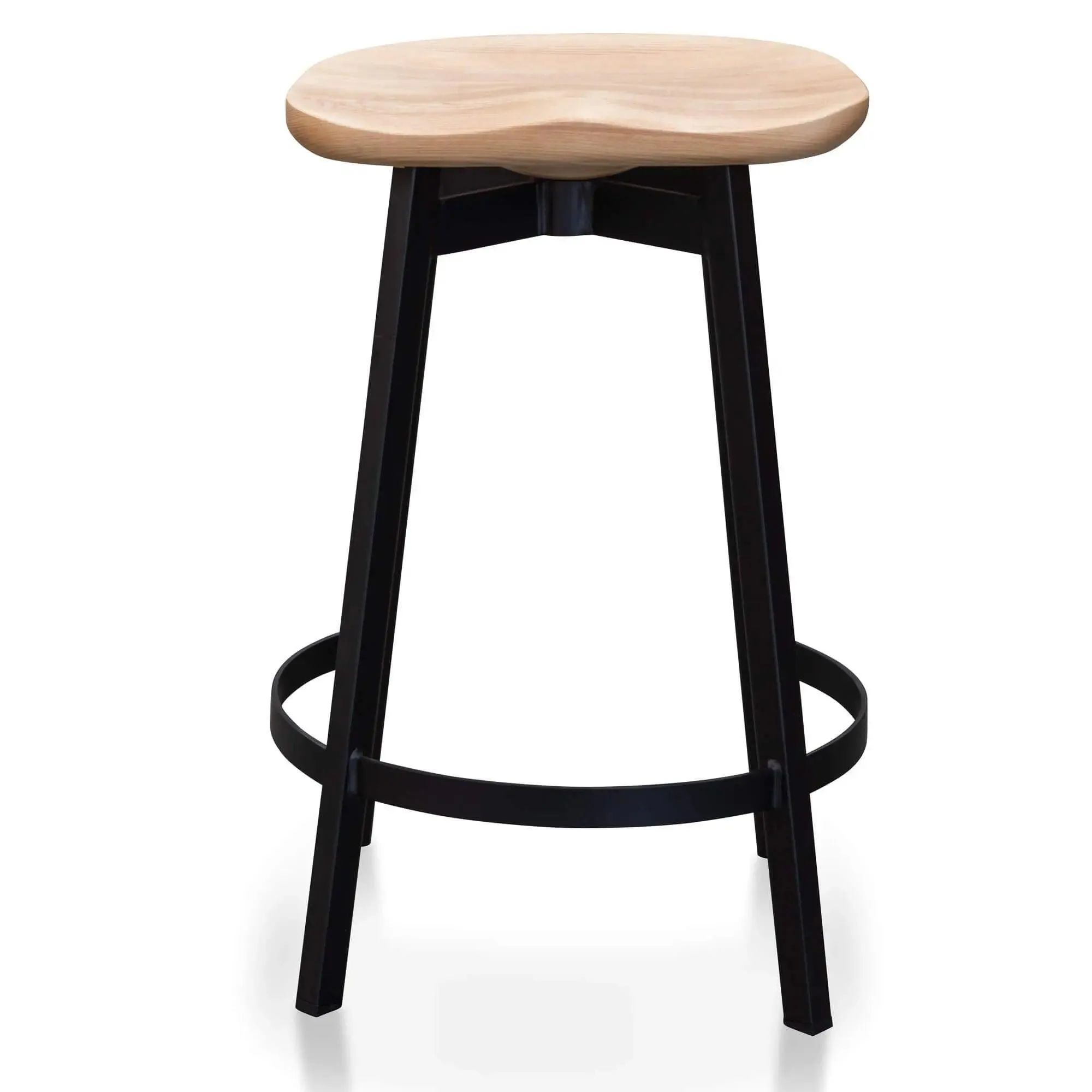 Calibre Bar Stool In Matte Black - Natural BS2565-SU