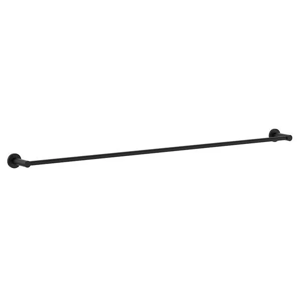 Clark Round Single Towel Rail Matte Black