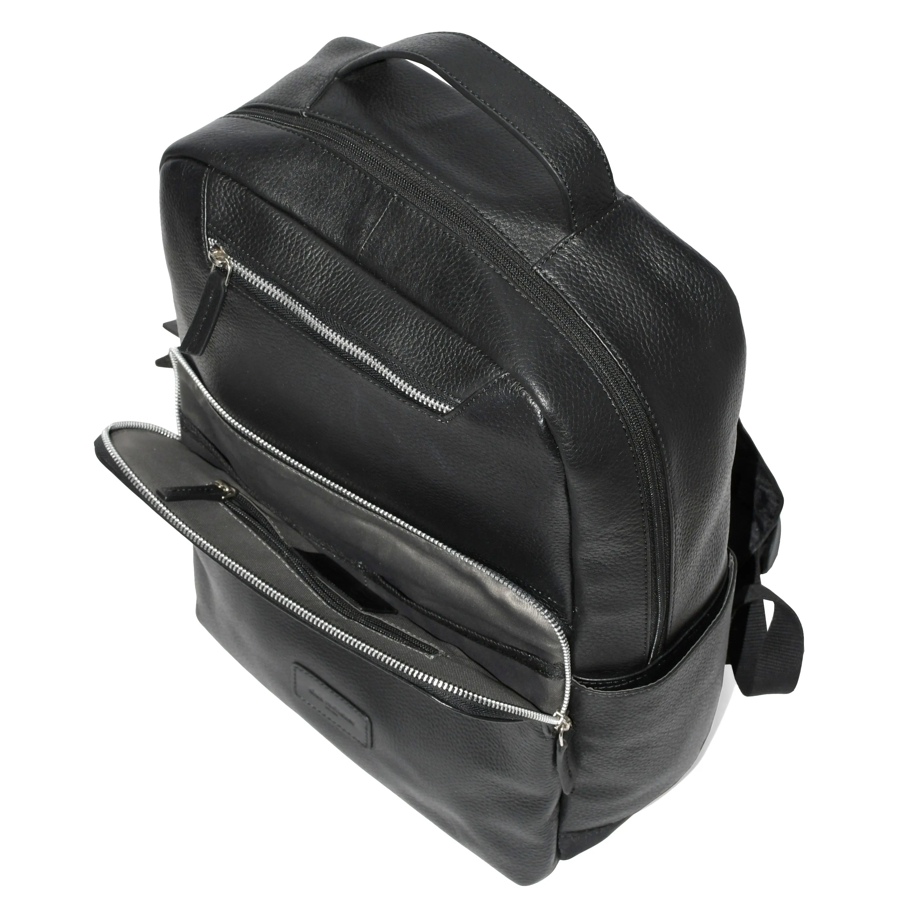 Club Rochelier Leather Dual Front Organizer Backpack