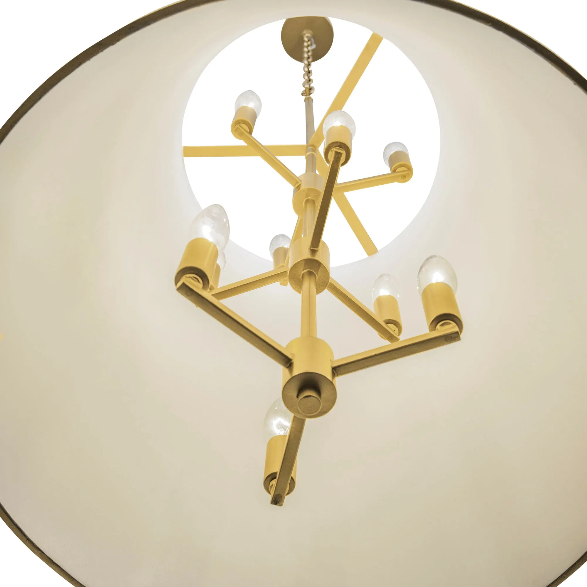 Coco 364F09MWFG 9-Light Foyer Pendant Light - Matte White/French Gold