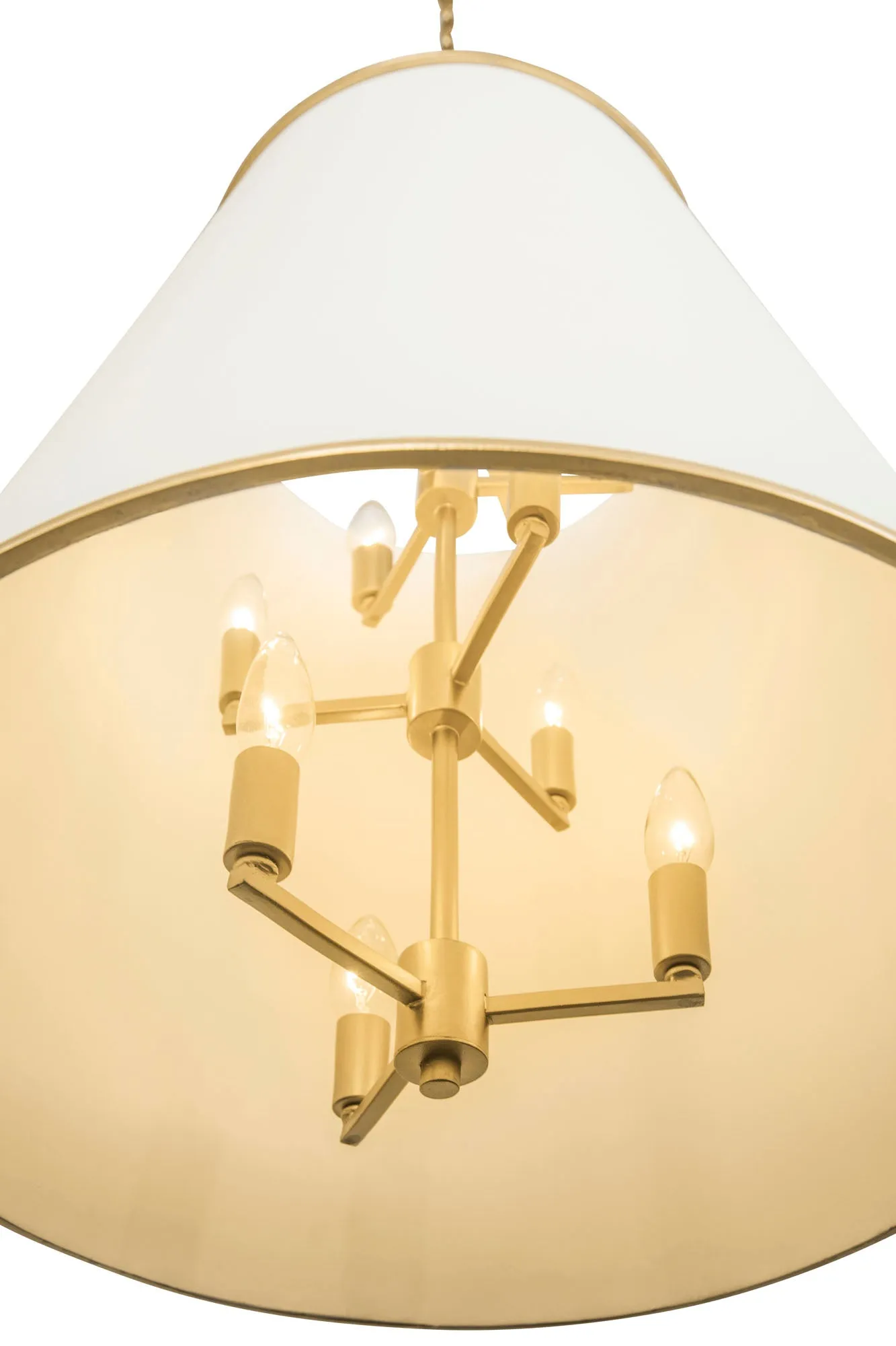 Coco 364F09MWFG 9-Light Foyer Pendant Light - Matte White/French Gold