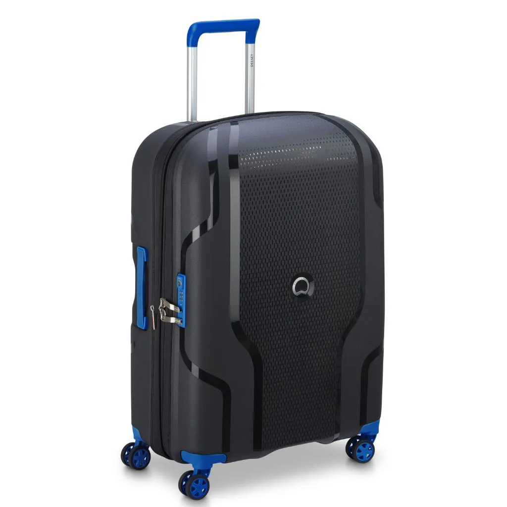 Delsey Clavel 76cm Medium Hardsided Spinner Luggage - Black/Blue