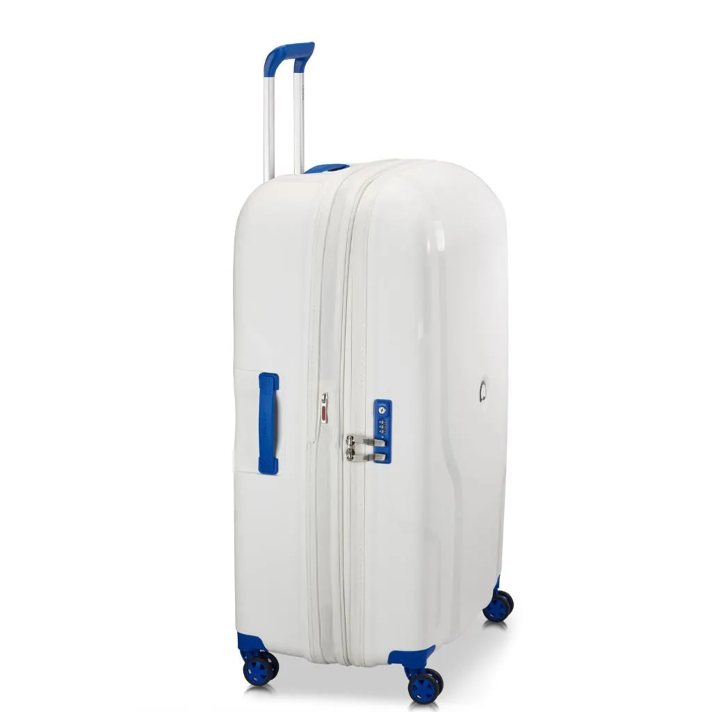 Delsey Clavel 83cm Large Hardsided Spinner Luggage - White/Blue