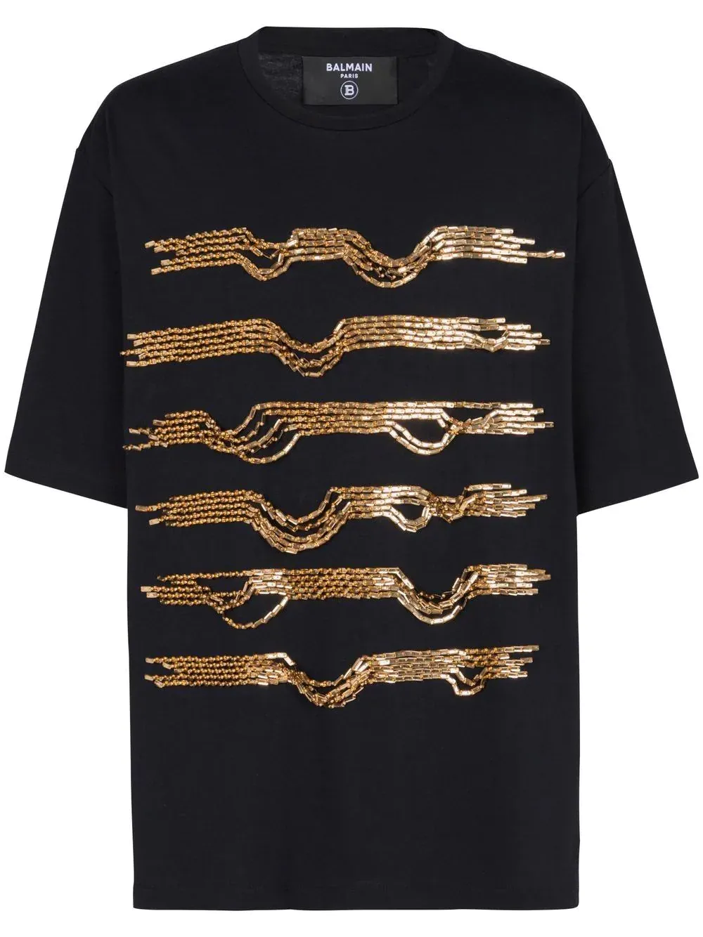 Destroyed Stripe Embroidered Tee