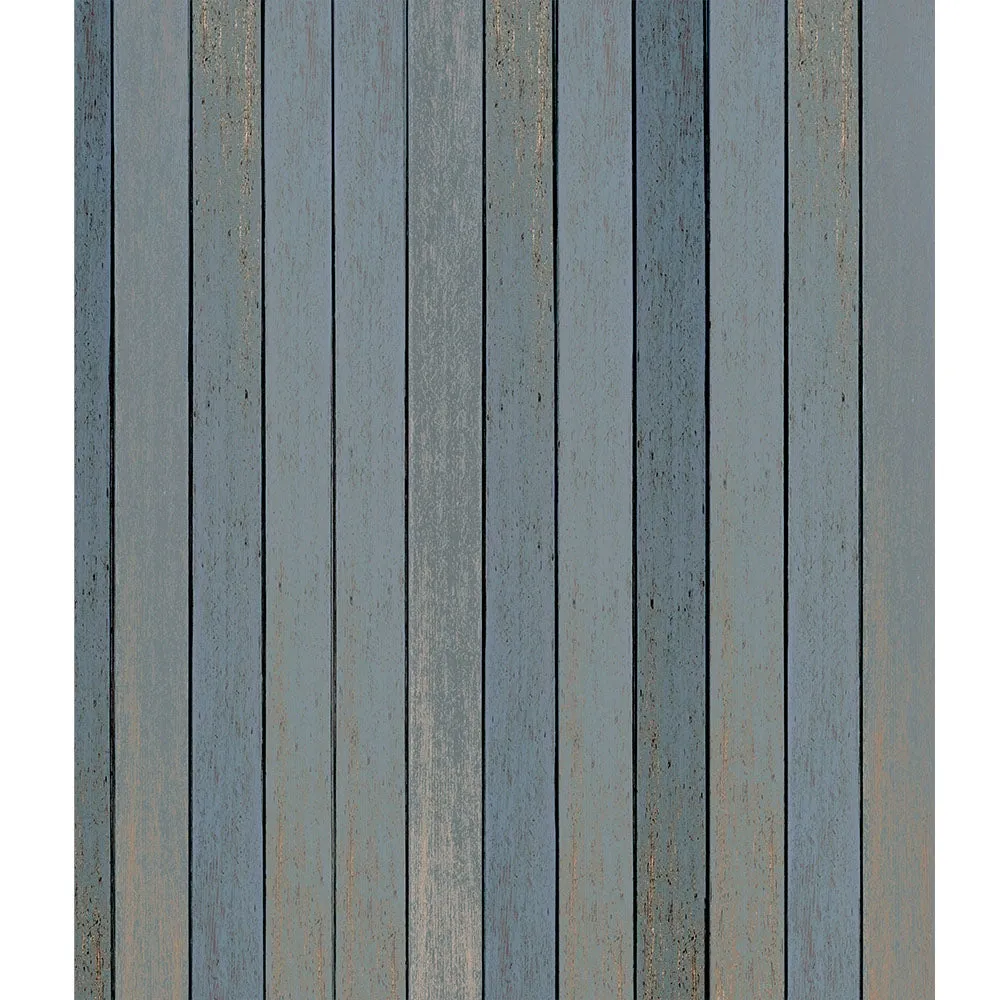 Distressed Gray Planks Printed Backdrop