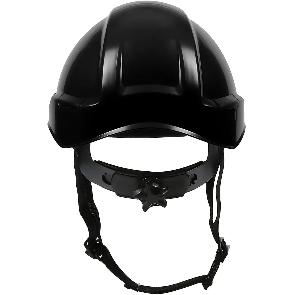 Dynamic 280-HP141R-11 Industrial Climbing Helmet with Polycarbonate / ABS Shell, Nylon Suspension, Wheel Ratchet Adjustment and 4-Point Chin Strap