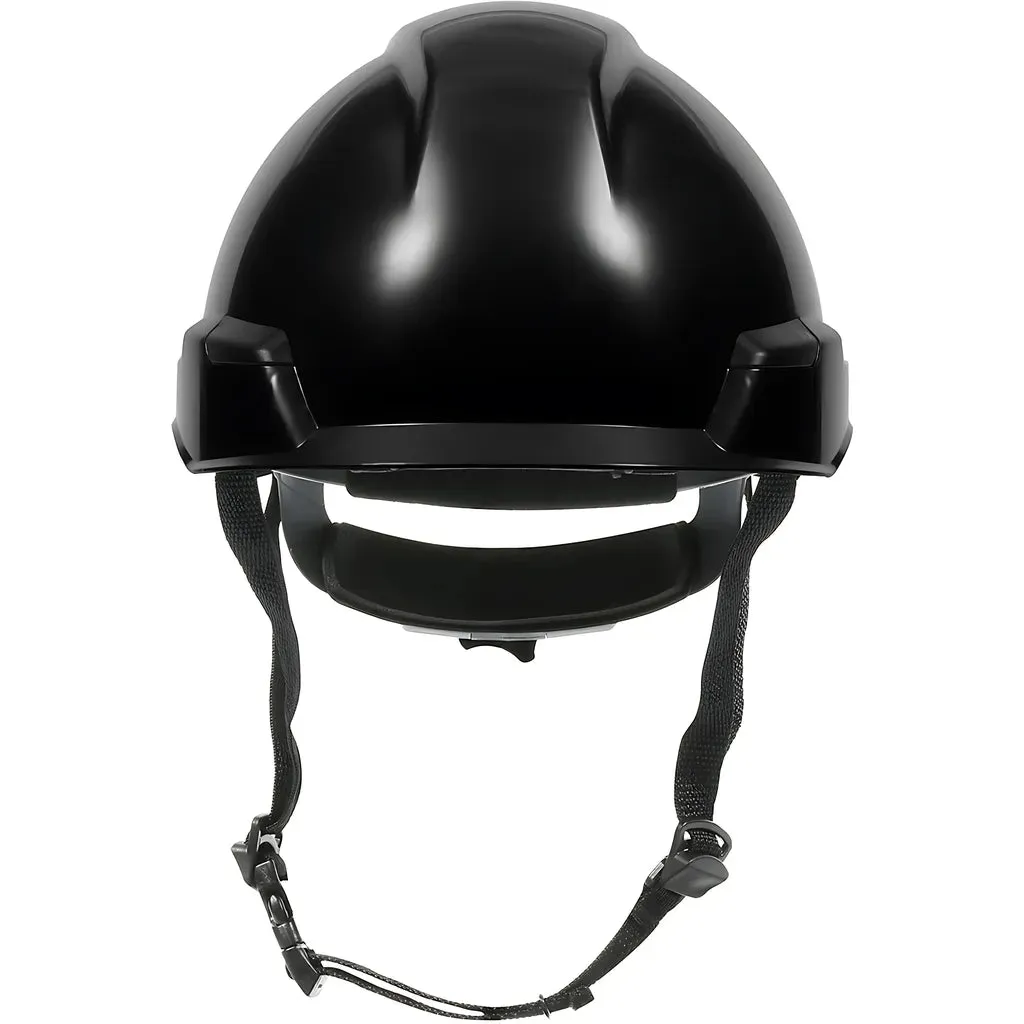 Dynamic 280-HP141R-11 Industrial Climbing Helmet with Polycarbonate / ABS Shell, Nylon Suspension, Wheel Ratchet Adjustment and 4-Point Chin Strap