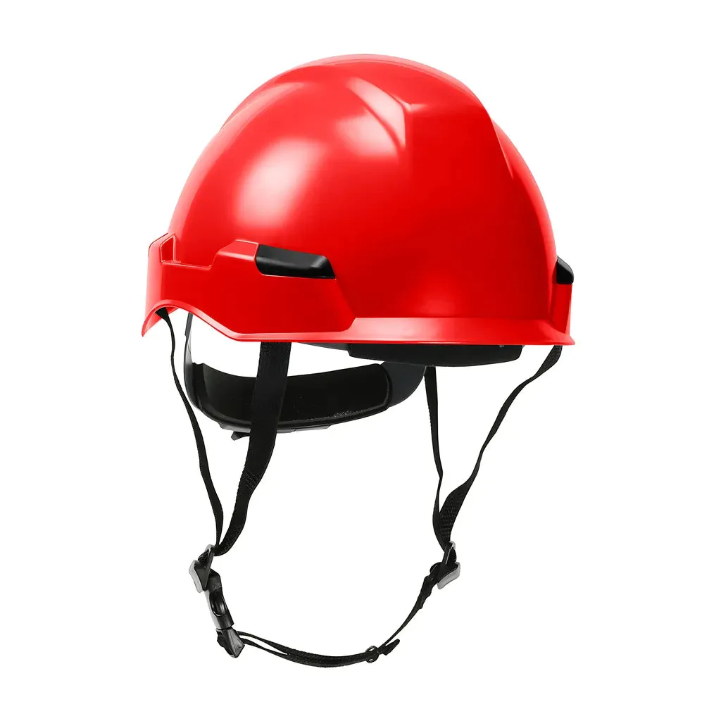 Dynamic 280-HP142R-15 Industrial Climbing Helmet with Polycarbonate / ABS Shell, Hi-Density Foam Impact Liner, Nylon Suspension, Wheel Ratchet Adjustment and 4-Point Chin Strap