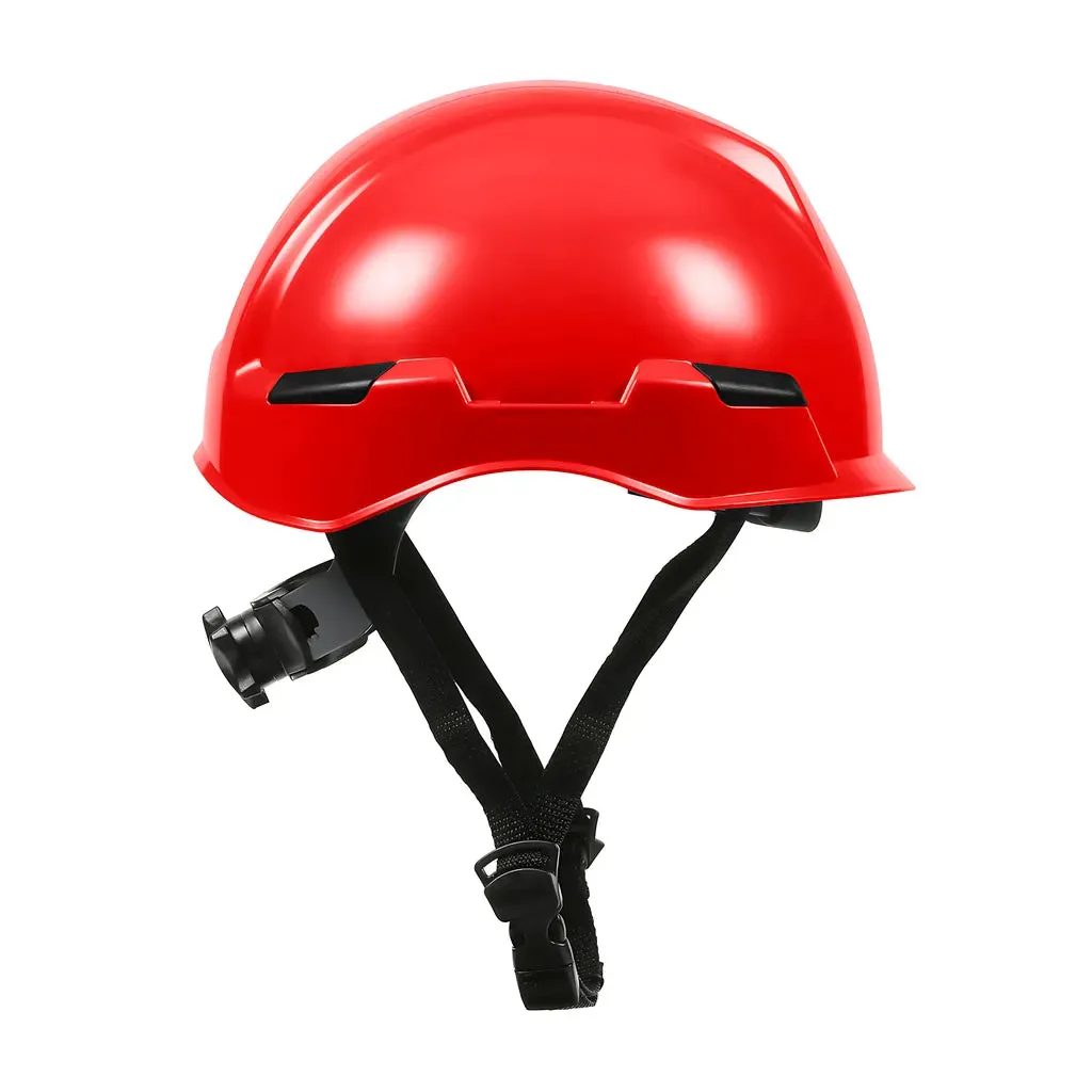 Dynamic 280-HP142R-15 Industrial Climbing Helmet with Polycarbonate / ABS Shell, Hi-Density Foam Impact Liner, Nylon Suspension, Wheel Ratchet Adjustment and 4-Point Chin Strap