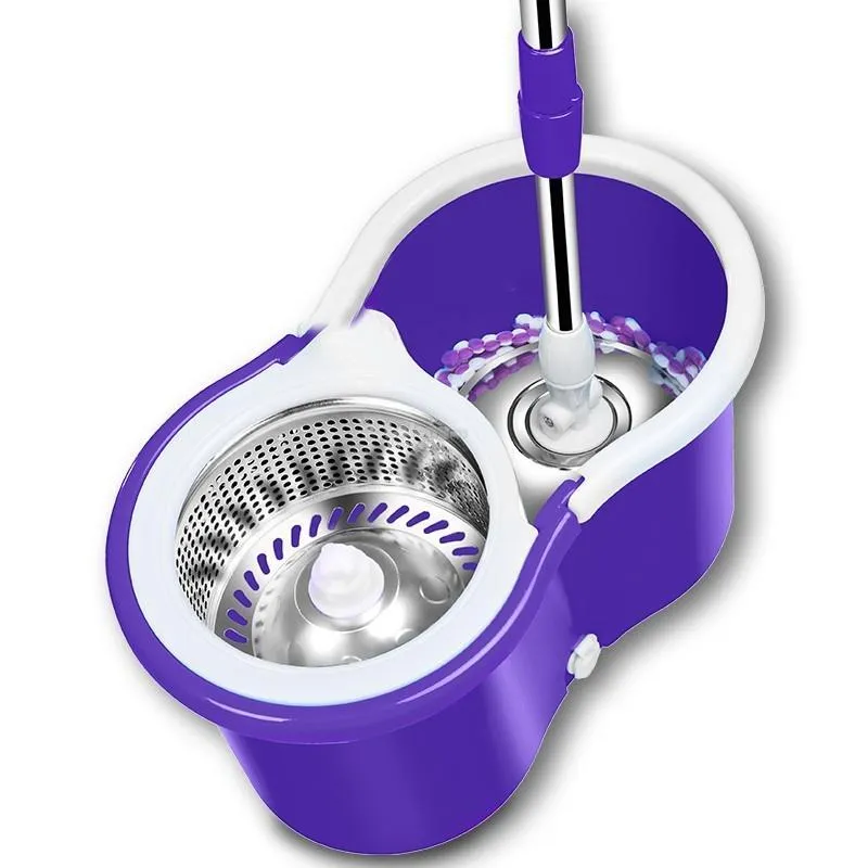 Easy Mop 360 Degree Magic Spin Mop with Stainless Steel Spinner with Wheels / Drain Plug