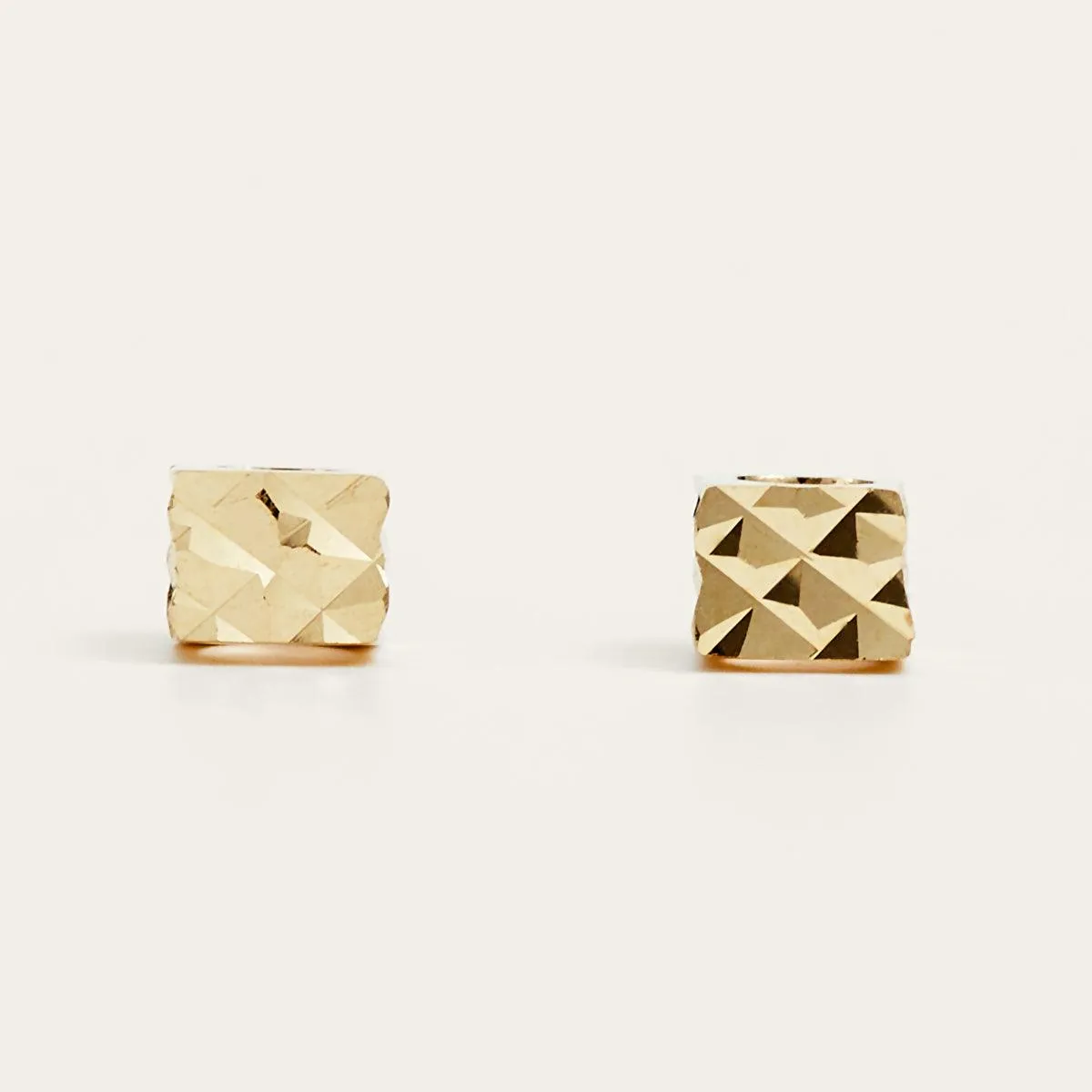 Easy Square Gold Stud Earrings