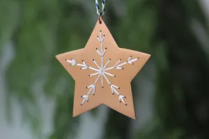 Embroidered Star Ornament