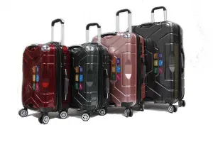 Gripping ABS PC Anti-theft Zipper Luggage with 8 Spinner Wheels TSA Lock