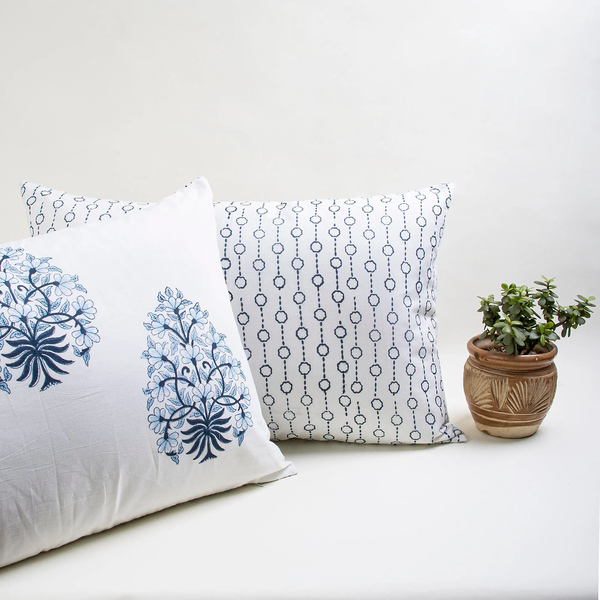 Hand Block Print Pure Cotton Rajasthani Pillow Covers