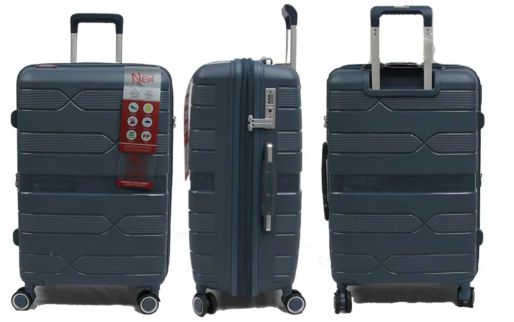 Helix Polypropylene Expandable Anti-theft Luggage with Spinner Wheels TSA Lock