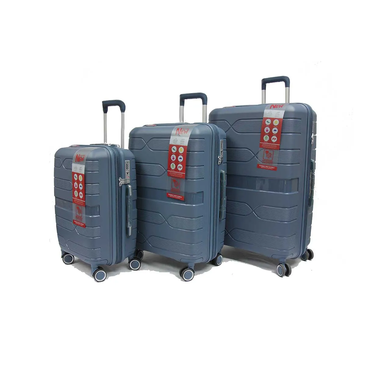 Helix Polypropylene Expandable Anti-theft Luggage with Spinner Wheels TSA Lock