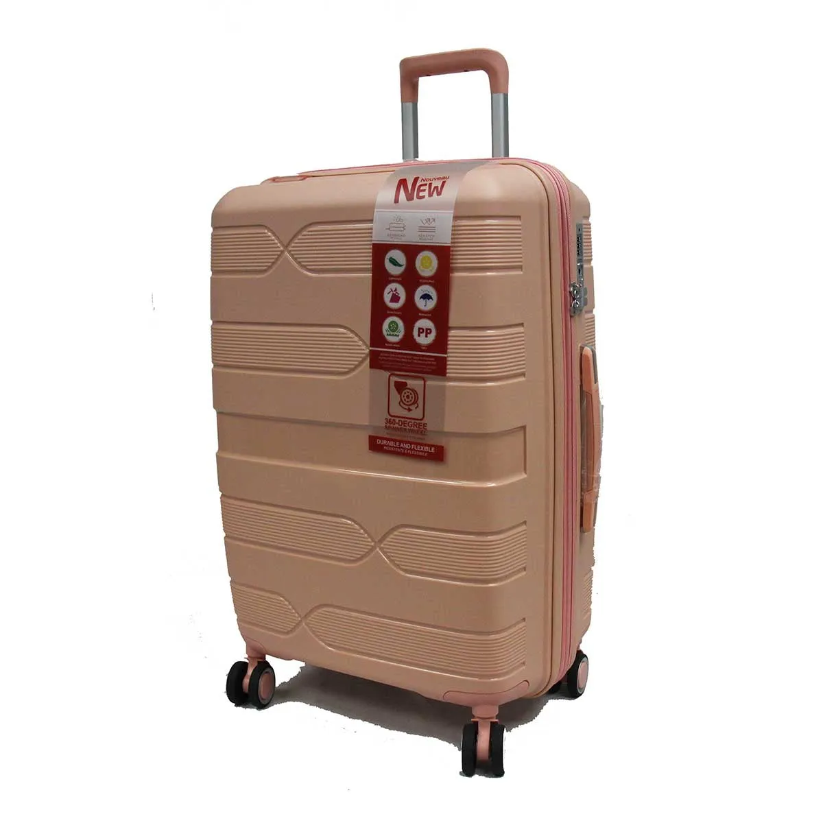 Helix Polypropylene Expandable Anti-theft Luggage with Spinner Wheels TSA Lock