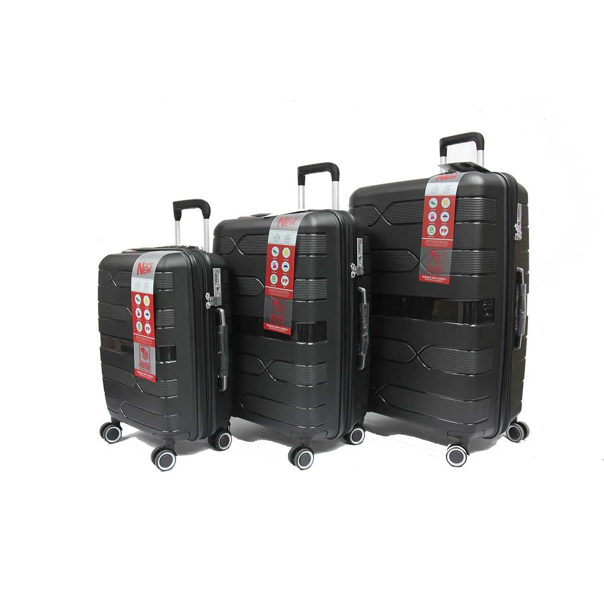 Helix Polypropylene Expandable Anti-theft Luggage with Spinner Wheels TSA Lock