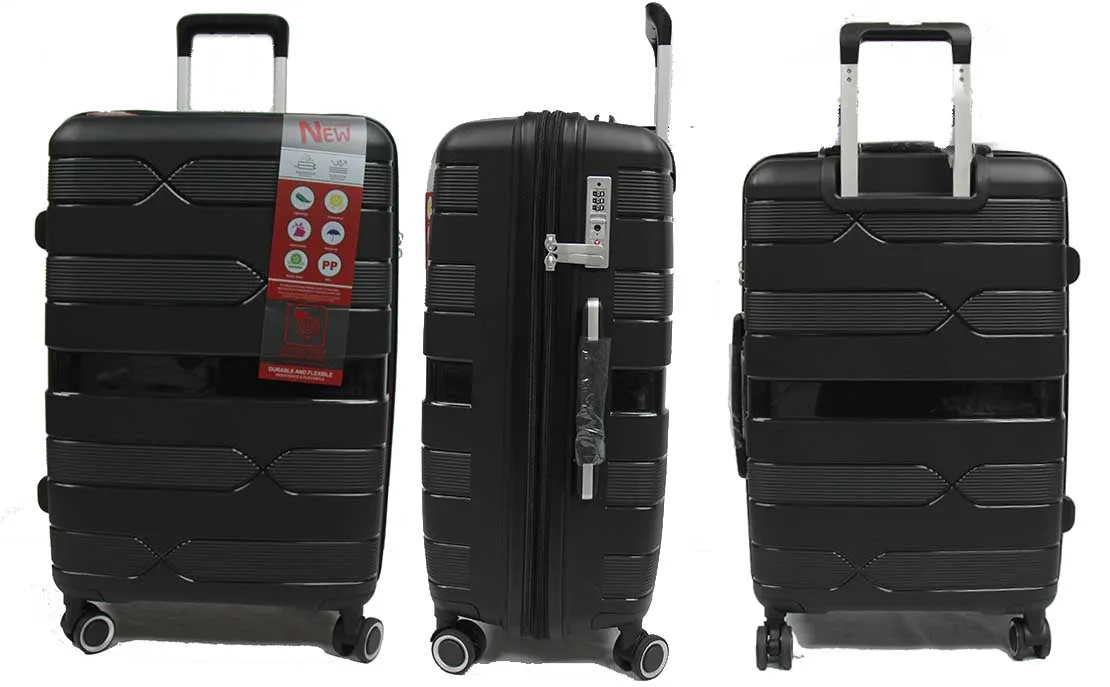 Helix Polypropylene Expandable Anti-theft Luggage with Spinner Wheels TSA Lock