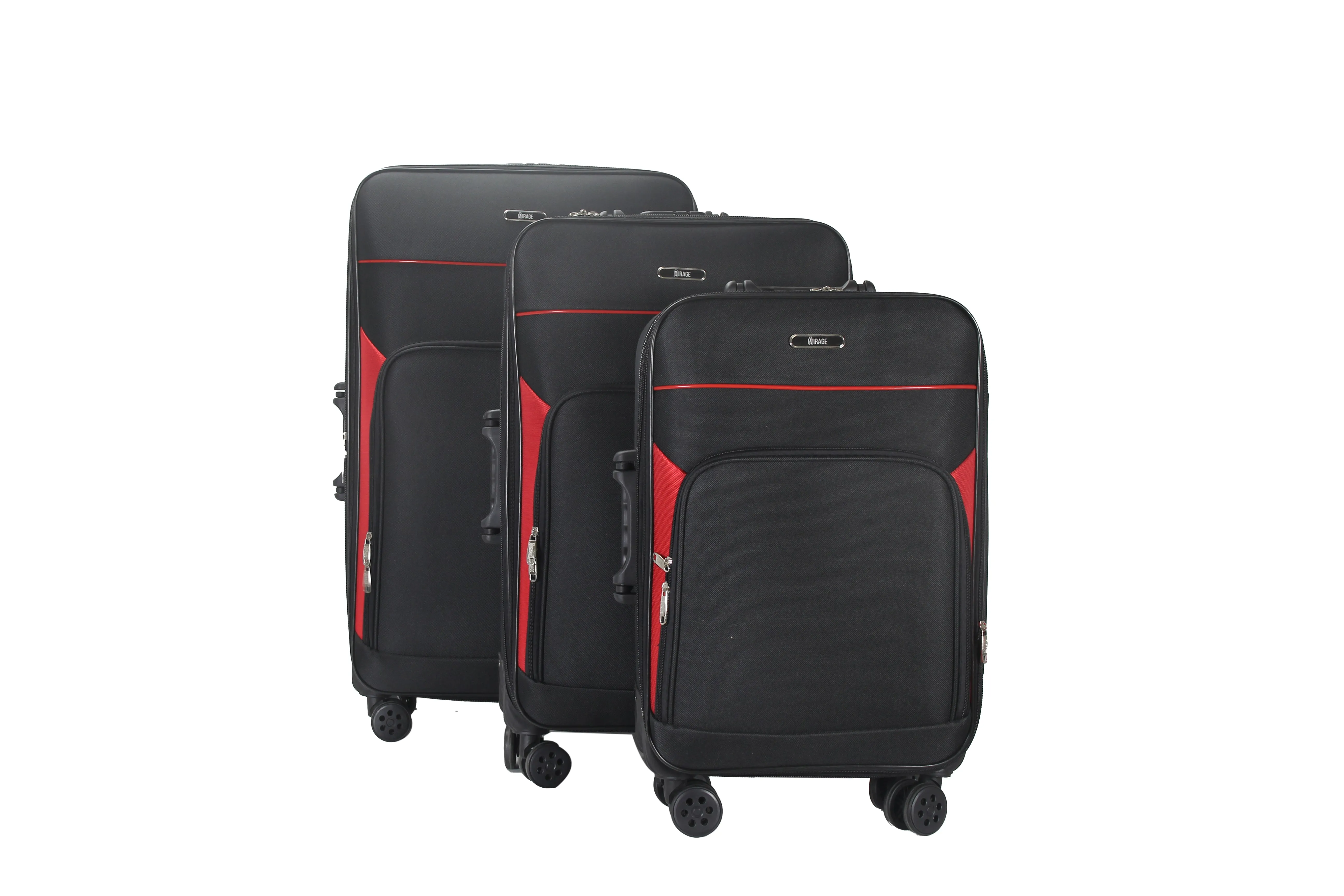 Jane Soft Shell Lightweight Expandable 360 Dual Spinning Wheels Combo Lock 28", 24", 20" 3 Piece Luggage Set