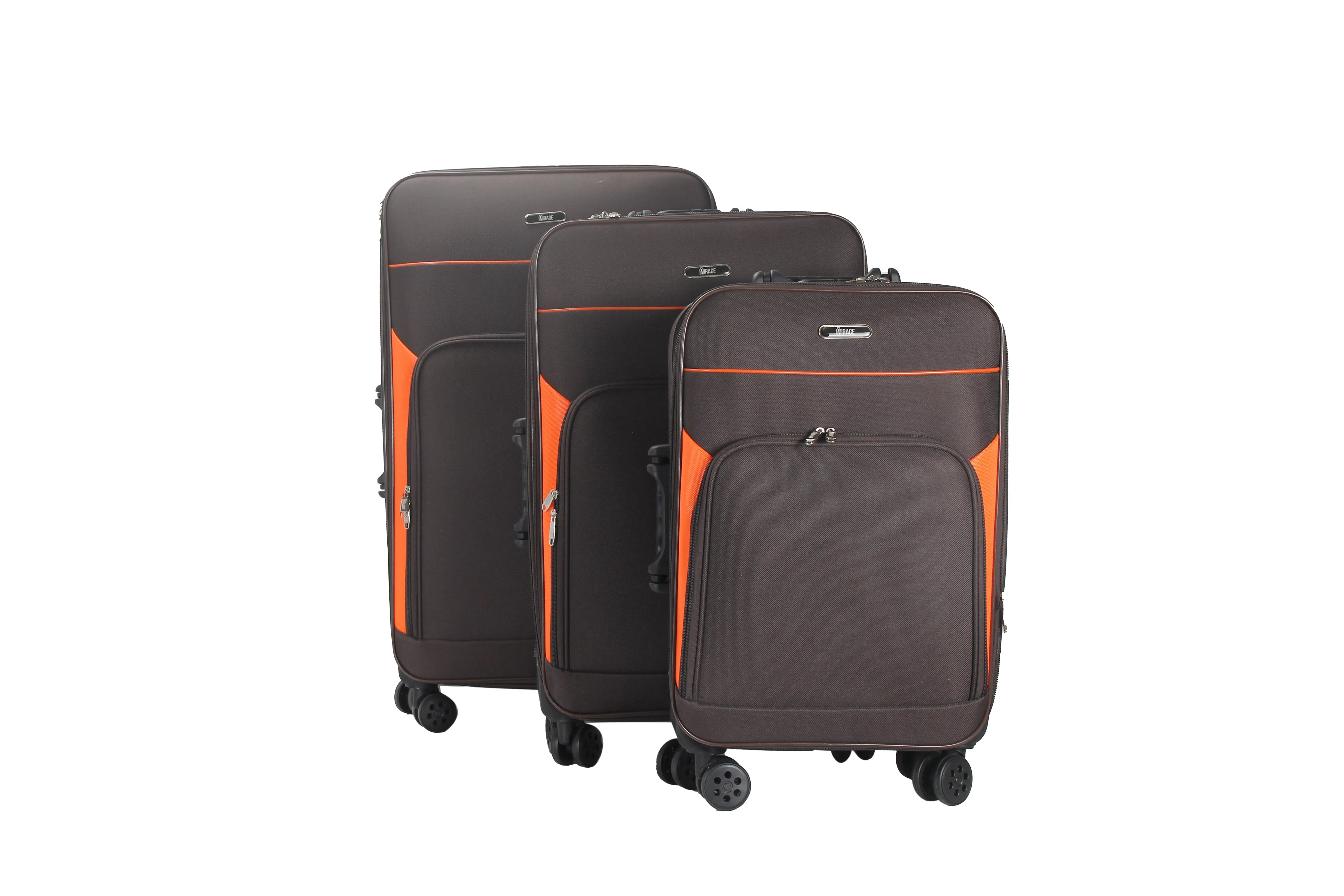 Jane Soft Shell Lightweight Expandable 360 Dual Spinning Wheels Combo Lock 28", 24", 20" 3 Piece Luggage Set