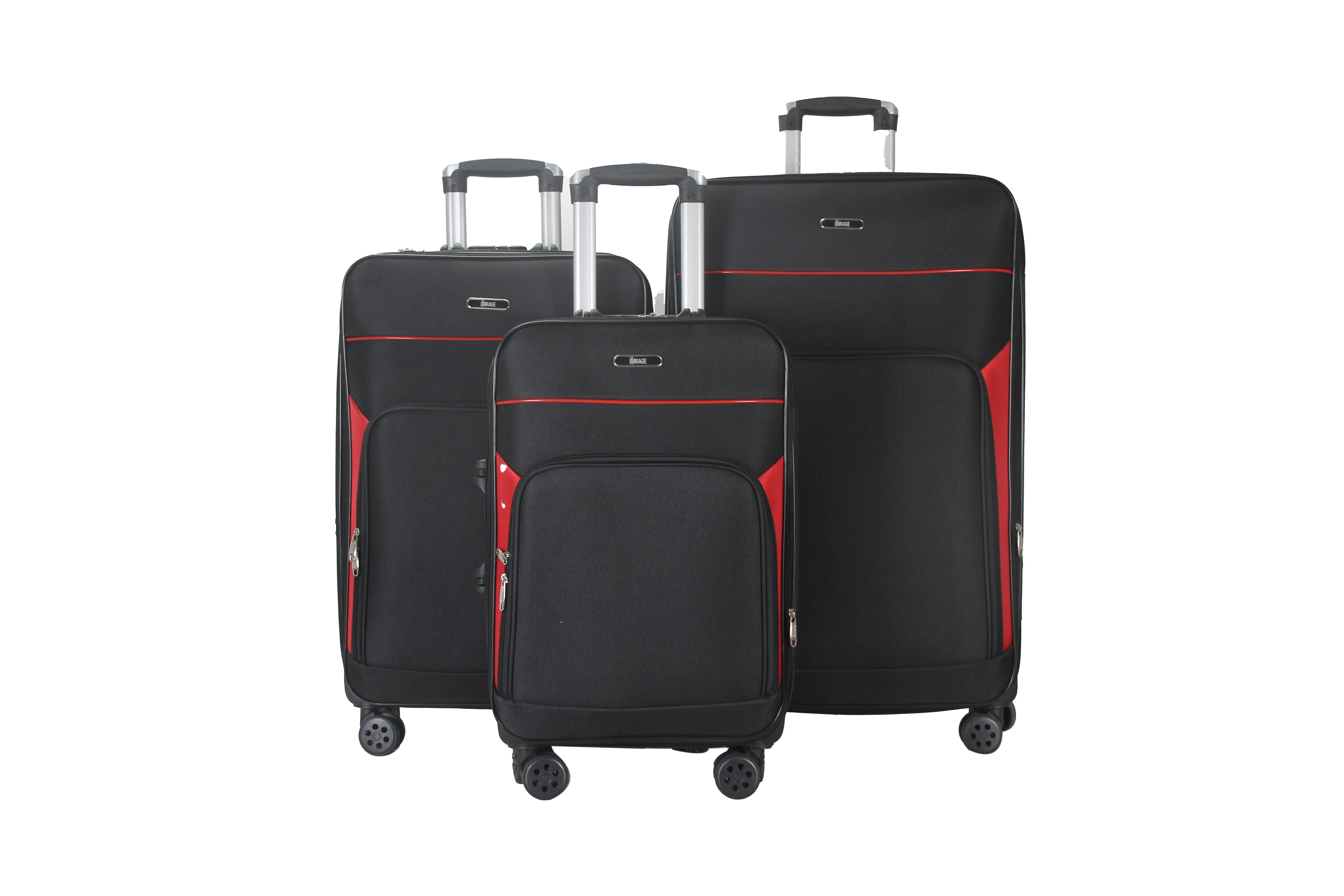 Jane Soft Shell Lightweight Expandable 360 Dual Spinning Wheels Combo Lock 28", 24", 20" 3 Piece Luggage Set