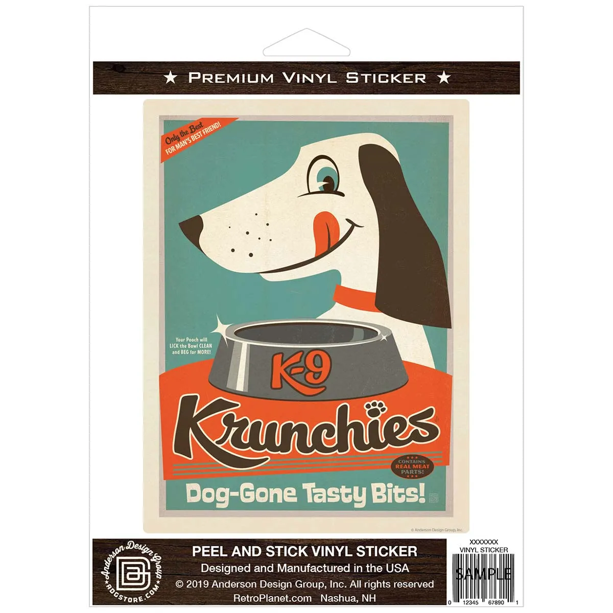 K9 Krunchies Dog Food Ad Vinyl Sticker