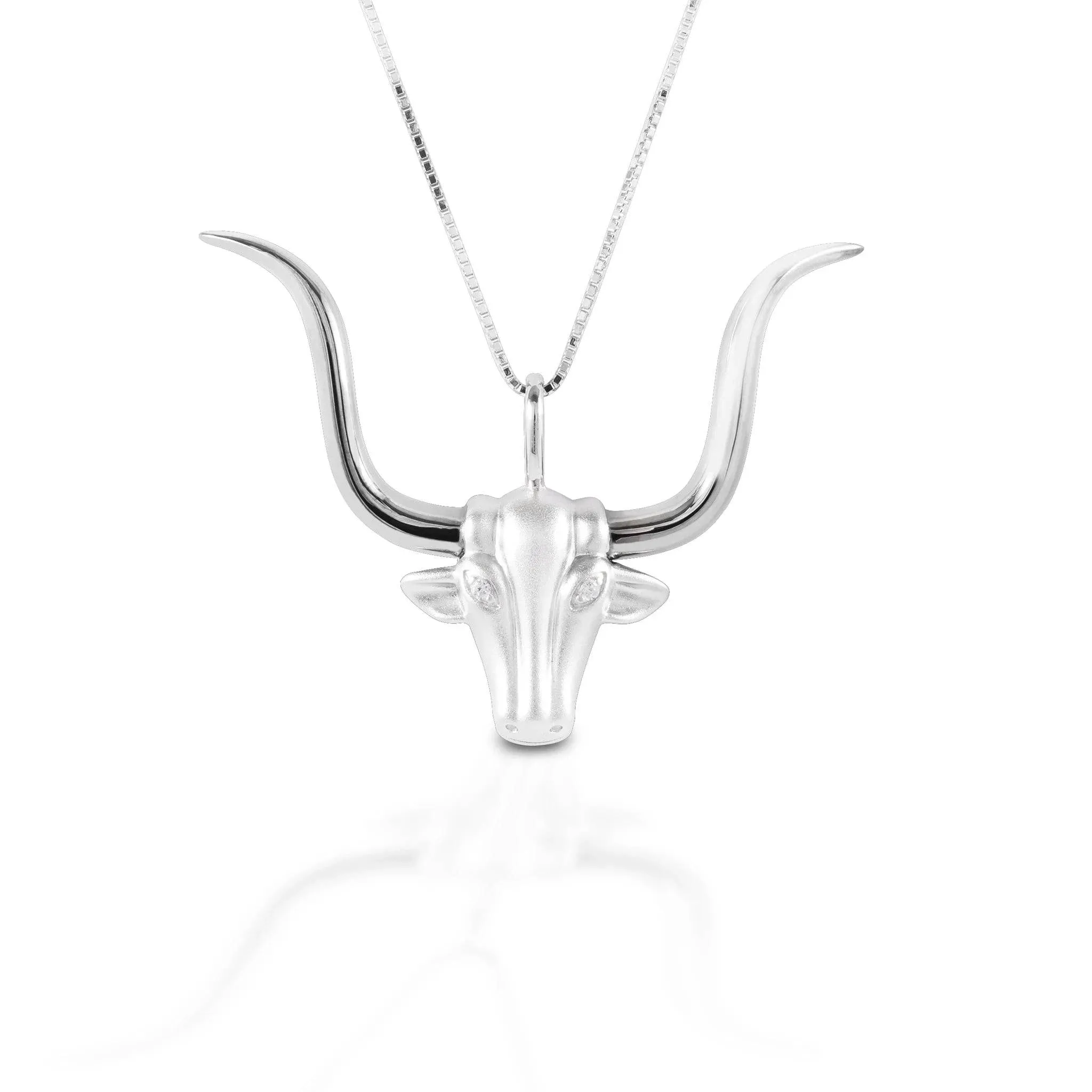 KELLY HERD LARGE LONGHORN NECKLACE - STERLING SILVER