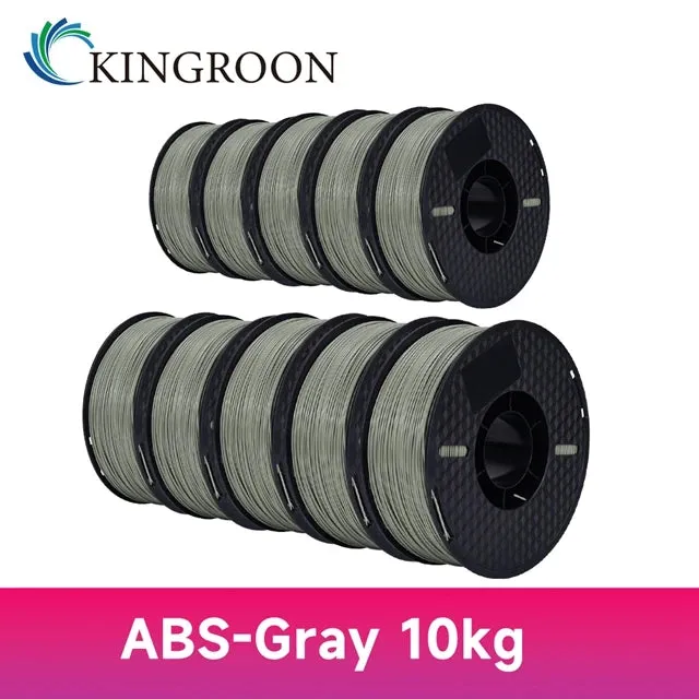 KINGROON 10KG PLA/ ABS/ PETG Filament 1.75mm Black White Gray , Wholesale 10 Rolls PLA ABS PETG Plastic For 3D Printer