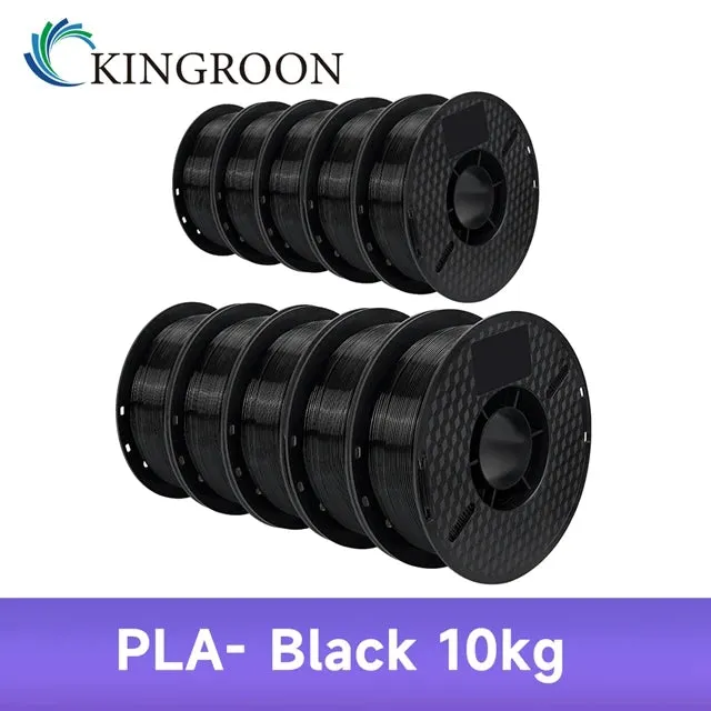 KINGROON 10KG PLA/ ABS/ PETG Filament 1.75mm Black White Gray , Wholesale 10 Rolls PLA ABS PETG Plastic For 3D Printer