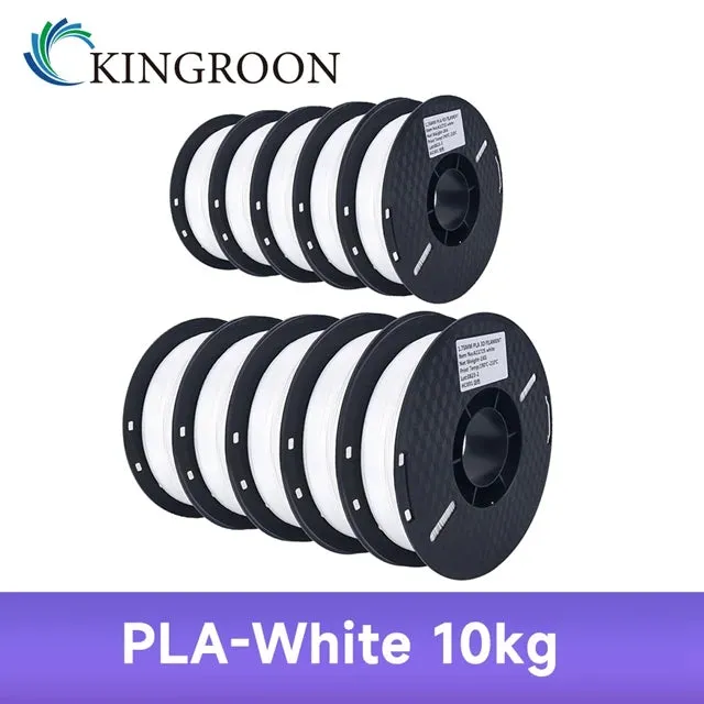 KINGROON 10KG PLA/ ABS/ PETG Filament 1.75mm Black White Gray , Wholesale 10 Rolls PLA ABS PETG Plastic For 3D Printer