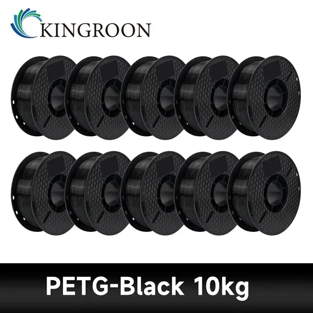 KINGROON 10KG PLA/ ABS/ PETG Filament 1.75mm Black White Gray , Wholesale 10 Rolls PLA ABS PETG Plastic For 3D Printer