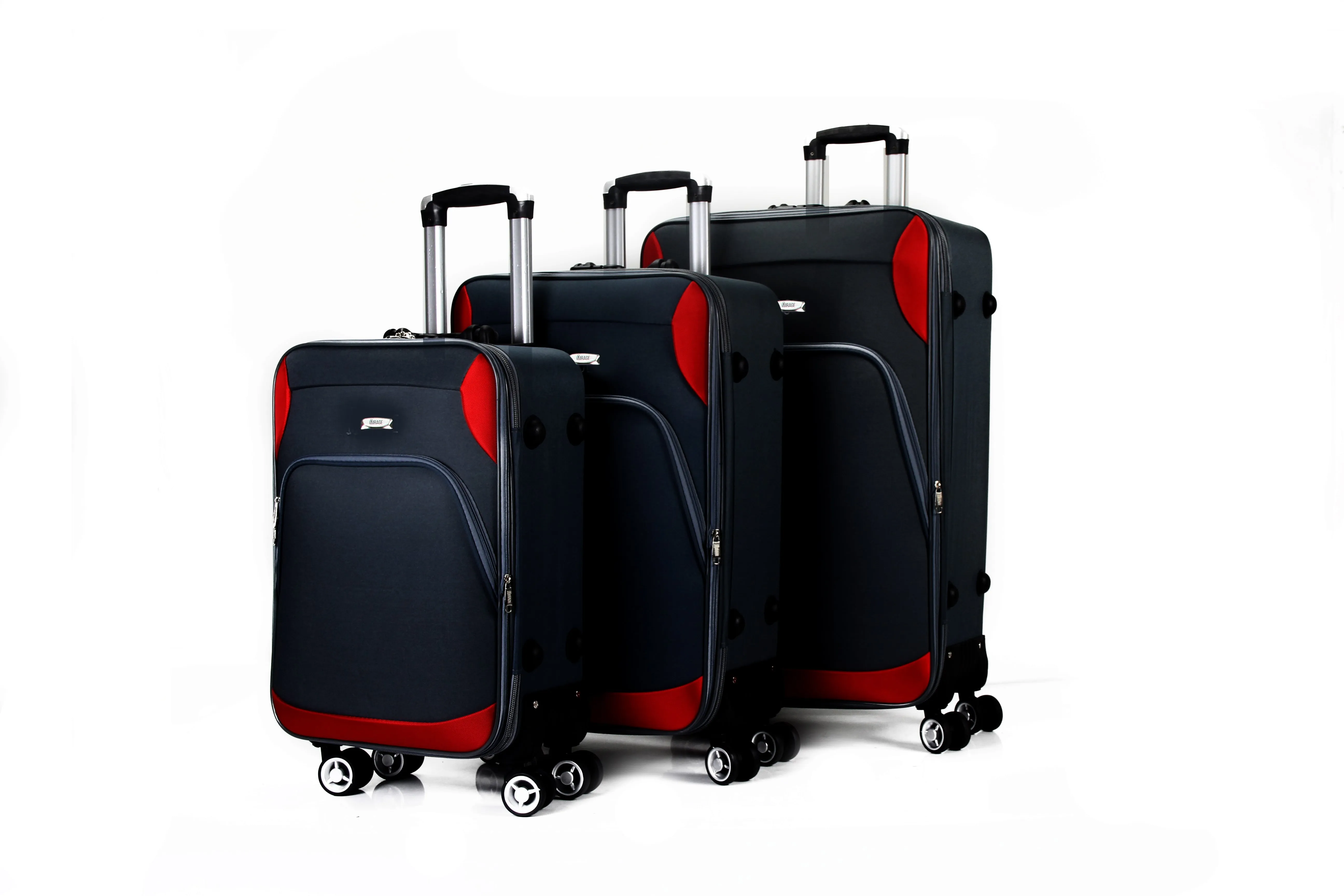 Letty Soft Shell Lightweight Expandable 360 Dual Spinning Wheels Combo Lock 28", 24", 20" 3 Piece Luggage Set