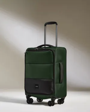 Lightest Cabin Suitcase in Antler Green- Soft Stripe