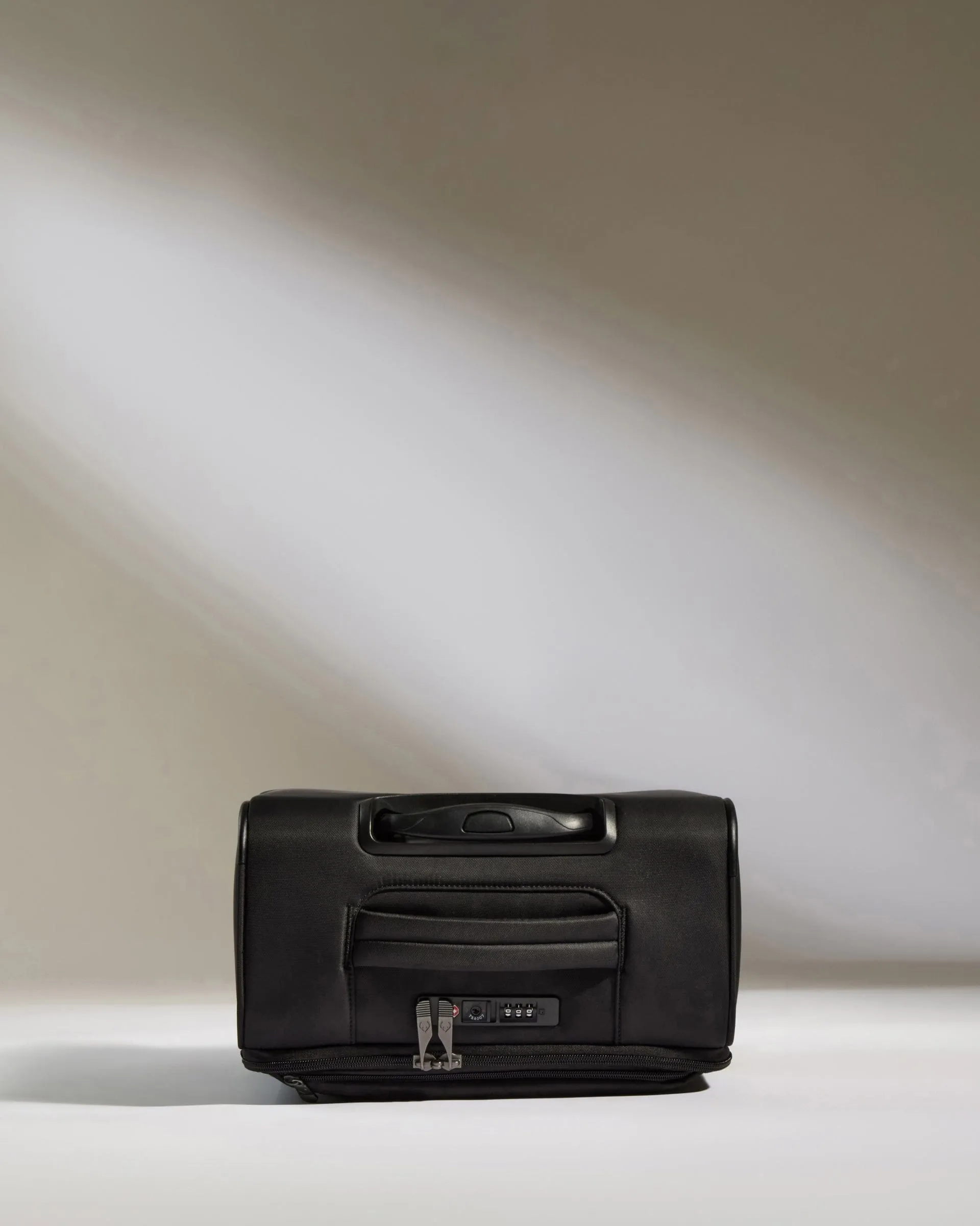 Lightest Cabin Suitcase in Black - Soft Stripe