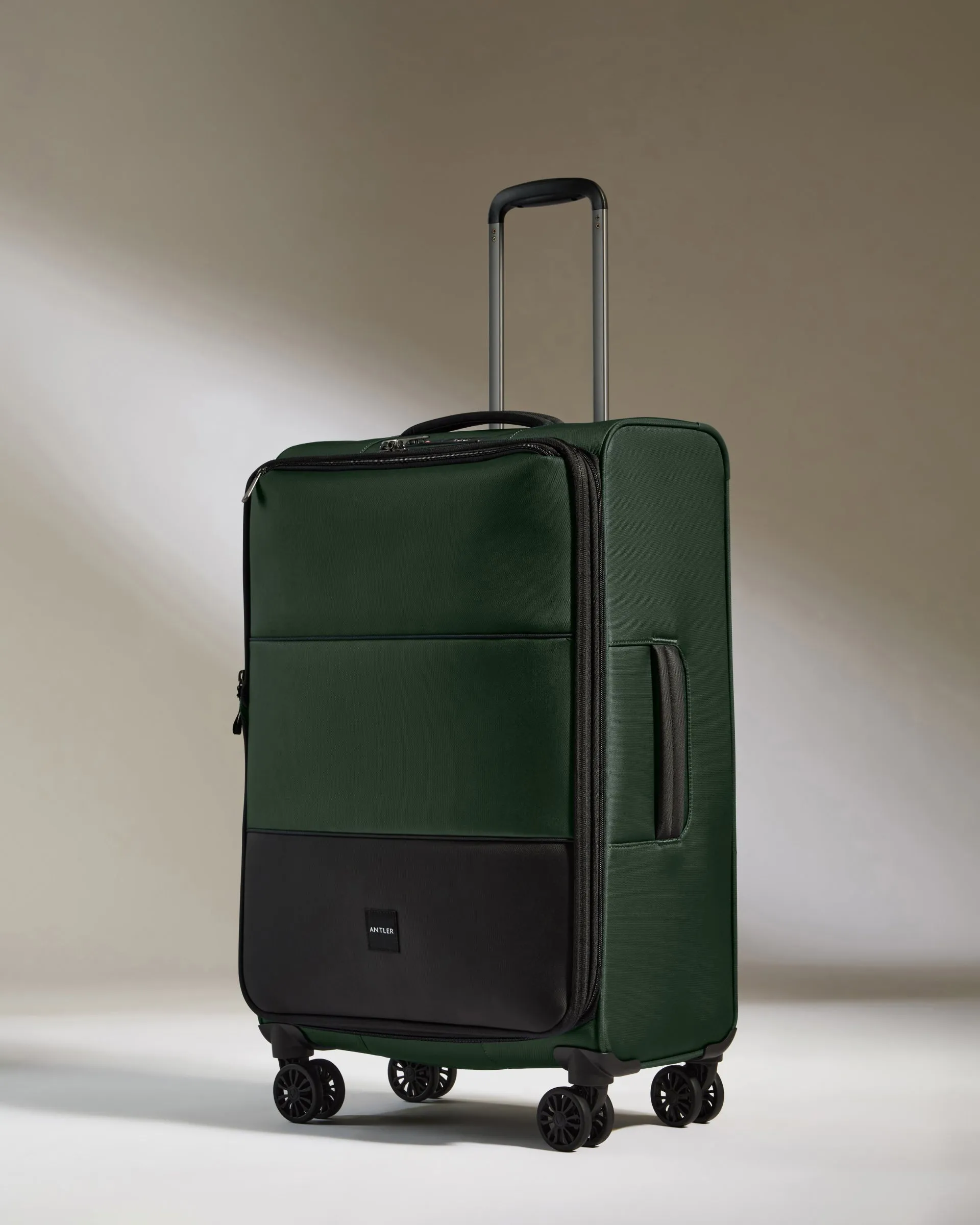 Lightest Medium Suitcase in Antler Green - Soft Stripe